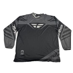 Fly Racing Patrol Jersey Mens XL Black Gray Motocross BMX MTB Riding
